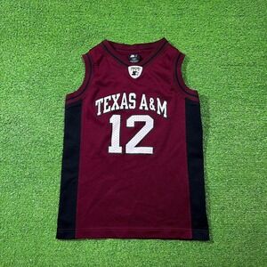 Vintage Texas A&M Starter Jersey Youth Med. 90s Aggie Basketball Jersey Kids 8-1